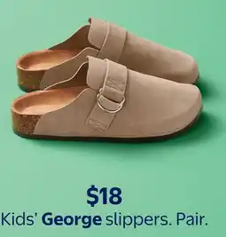 Walmart Kid's George slippers offer