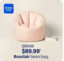 Walmart Bouclair bean bag offer