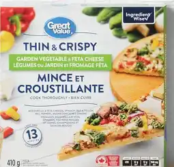 Walmart Great Value thin crust frozen pizza offer