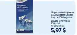 Walmart Equate lens wipes offer