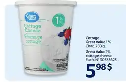 Walmart Great Value 1% cottage cheese offer
