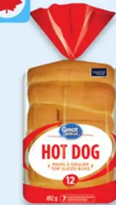 Walmart Great Value hot dog or hamburger buns offer