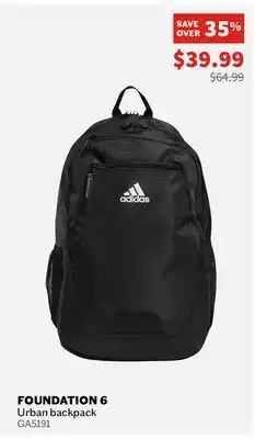 Sports Experts ADIDAS Foundation 6 Urban backpack offer