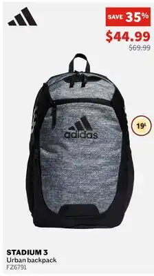Sports Experts ADIDAS STADIUM 3 Urban backpack offer