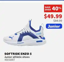 Sports Experts PUMA Softride Enzo 5 Junior athletic shoes offer