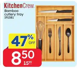 Rossy KitchenCrew Bamboo cutlery tray offer