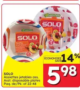 Rossy SOLO Asst. disposable plates offer