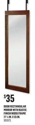 Canac Door Rectangular Mirror with Rustic Finish Wood Frame 17 1/2 in. x 55 in offer