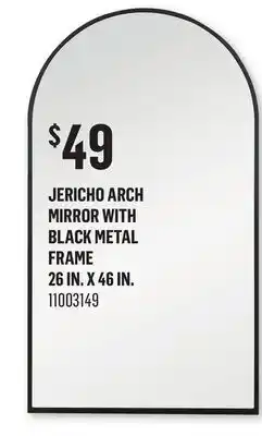 Canac Jericho Arch Mirror with Black Metal Frame 26in. x 46in offer