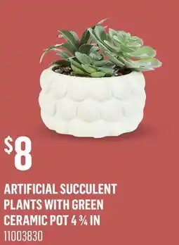 Canac Artificial Succulent Plants with Green Ceramic Pot offer