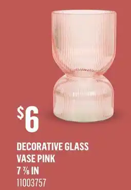 Canac Decorative Glass Vase Pink offer