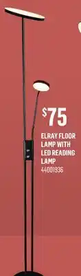Canac Elray Floor Lamp with LED Reading Lamp offer