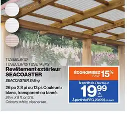 Patrick Morin SEACOASTER Siding 26 in. X 8 ft. or 12 ft offer