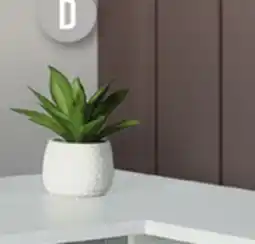 Canac Artificial Succulent Plant with White Cement Pot offer
