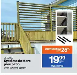 Patrick Morin Deck Sunblind System offer