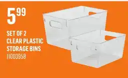 Canac Set of 2 Clear Plastic Storage Bins offer