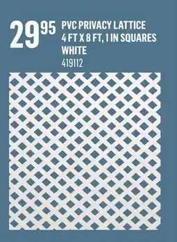 Canac PVC Privacy Lattice 4 ft x 8 ft 1 in squares offer