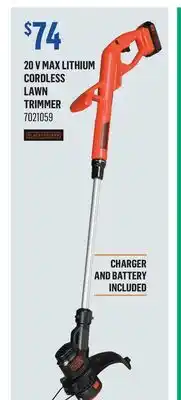 Canac 20 V Max Lithium Cordless Lawn Trimmer offer
