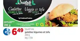 Avril Galettes Légumes Et Tofu offer