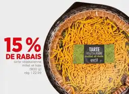 Avril Tarte végétalienne millet et kale offer