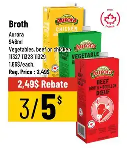 Mayrand Aurora Vegetables beef or chicken offer