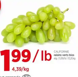 Avril Raisins verts bios offer