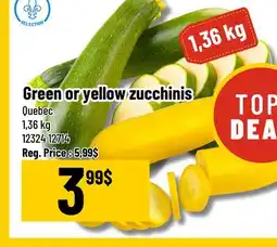 Mayrand Green or yellow zucchinis offer