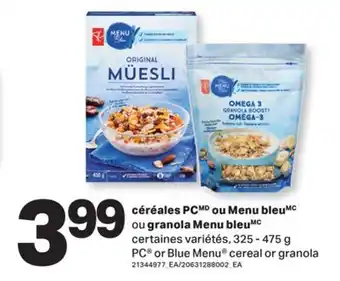 L'Intermarché CÉRÉALES OU GRANOLA | CEREAL OR GRANOLA, 325 - 475 G offer