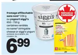 L'Intermarché FROMAGE EFFILOCHABLE, 336 G OU YOGOURT SIGGI'S, 650 - 750 G offer