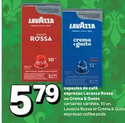 L'Intermarché CAPSULES DE CAFÉ ESPRESSO ROSSA OU CREMA & GUSTO | ROSSA OR CREMA GUSTO ESPRESSO COFFEE PODS, 10 UN offer