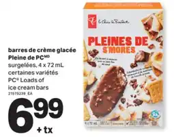 L'Intermarché BARRES DE CRÈME GLACÉE PLEINE DE PC | PC LOADS OF ICE CREAM BARS, 4 x 72 mL offer