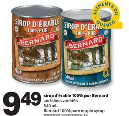 L'Intermarché SIROP D'ÉRABLE 100% PUR | 100% PURE MAPLE SYRUP, 540 mL offer