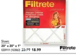 RONA FILTRETE MPR1000 furnace filters 20 x 20 x 1 offer