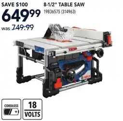 RONA BOSCH 8-1/2 TABLE SAW offer