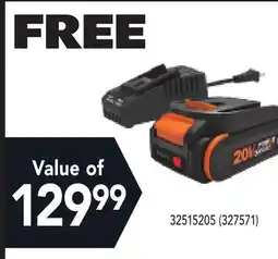 RONA Worx Battery Charger 2A and Battery Power Share 20 V offer