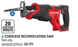 RONA CRAFTSMAN A CORDLESS RECIPROCATING SAW offer