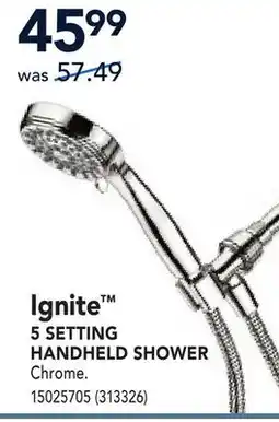 RONA Ignite 5 SETTING HANDHELD SHOWER offer