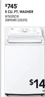 RONA LG 5 CU. FT. WASHER offer