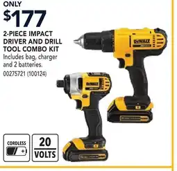 RONA DEWALT 2-PIECE IMPACT DRIVER AND DRILL TOOL COMBO KIT offer