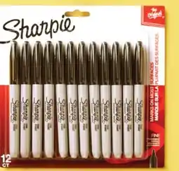 Walmart paq. de 12 marqueurs originaux à pointe fine Sharpie offer