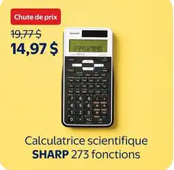 Walmart Calculatrice scientifique SHARP 273 fonctions offer