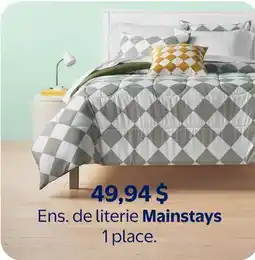 Walmart Ens. de literie Mainstays offer