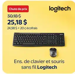 Walmart Ens. de clavier et souris sans fil Logitech offer
