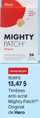 Walmart Timbres anti-acné Mighty Patch Original de Hero offer
