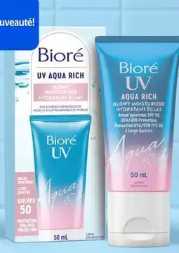Walmart Hydratant léger UV Aqua Rich de Bioré à FPS 50 offer