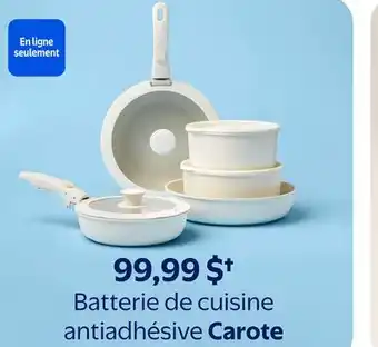 Walmart Batterie de cuisine antiadhésive Carote offer