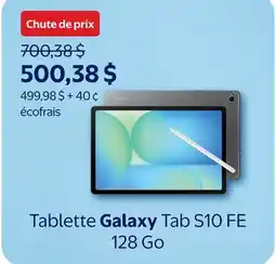 Walmart Tablette Galaxy Tab S10 FE 128 Go offer