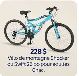 Walmart Vélo de montagne Shocker ou Swift 26 po pour adultes po pour adultes offer