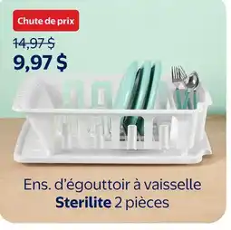 Walmart Ens. d'égouttoir à vaisselle Sterilite offer