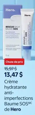 Walmart Creme hydratante anti- imperfections Baume SOS de Hero offer